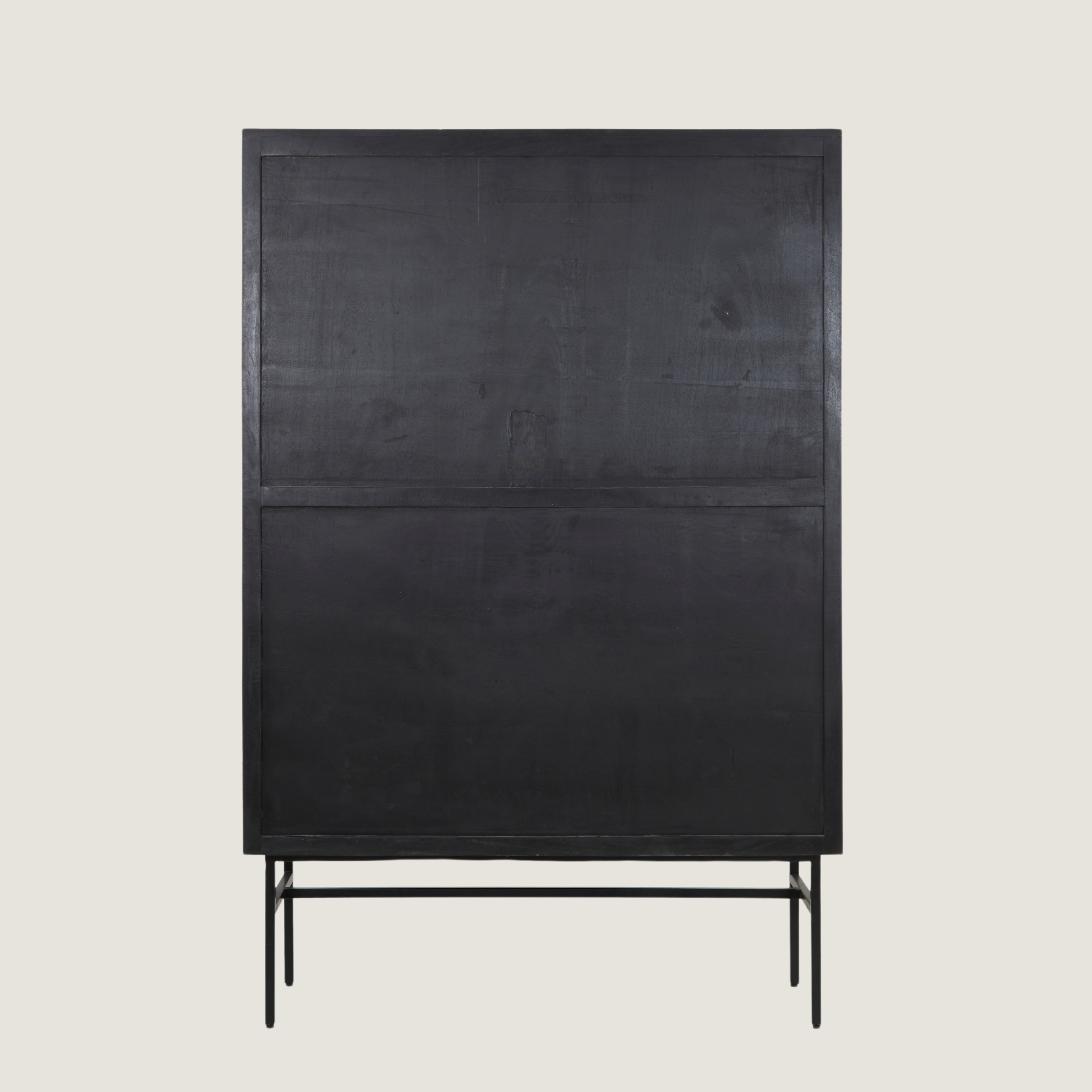 Belafonte - Wide Standing Cabinet with Shelving Black Mango Wood