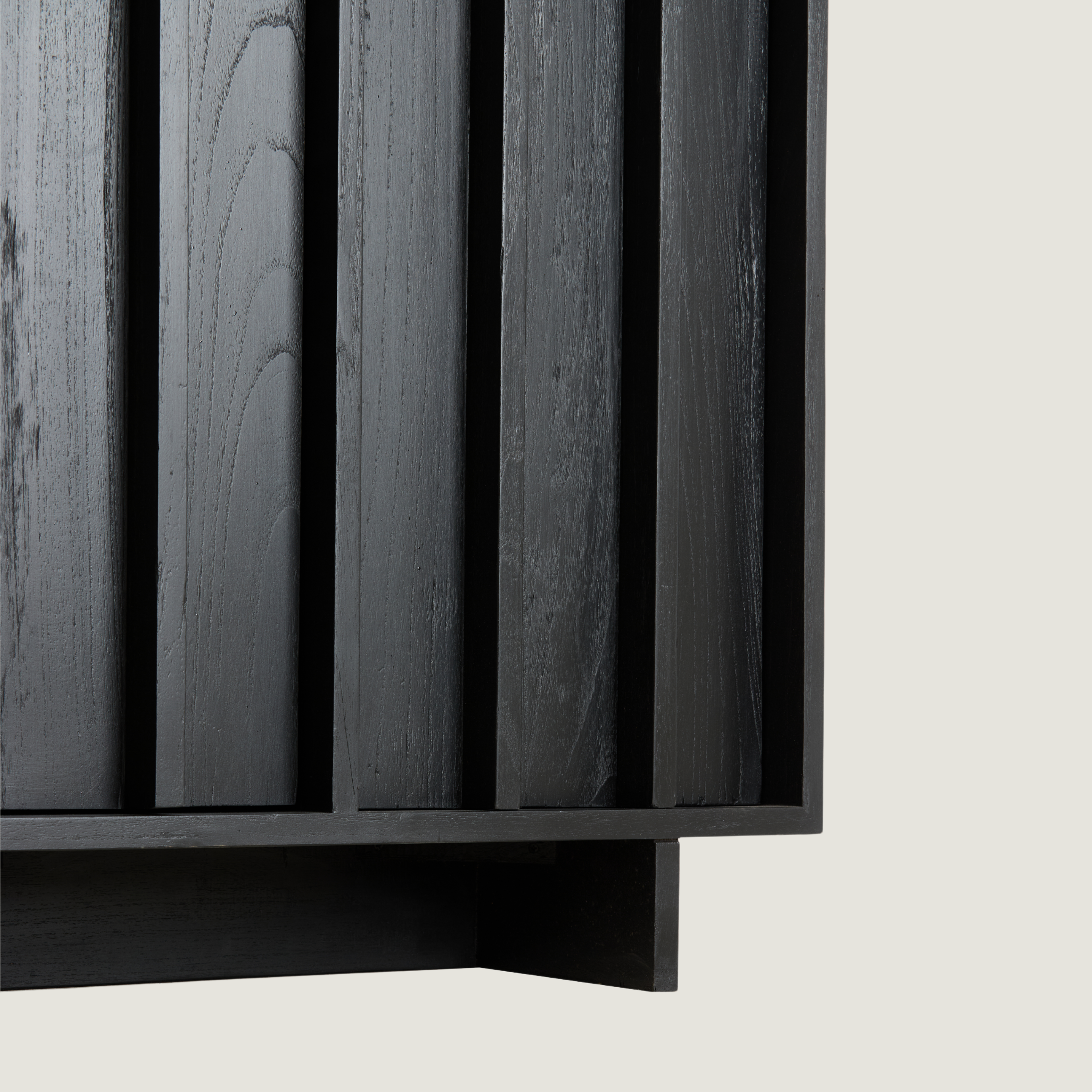 Morant - Freestanding Display Cabinet with Bookshelf In Dark in Black