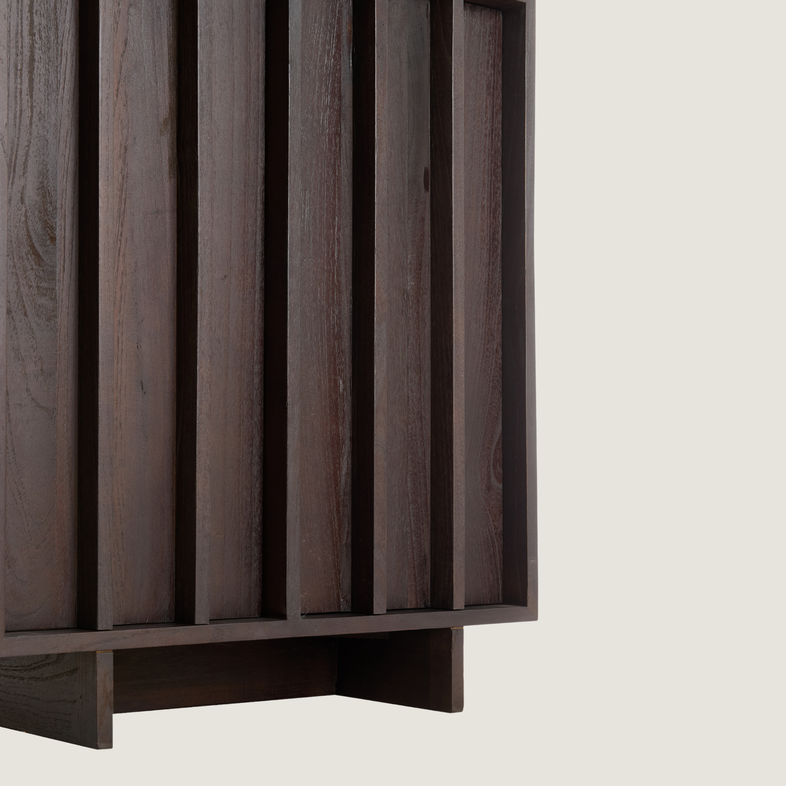 Morant - Tall Standing 4 Door Cabinet With Box Storage In Dark Wood