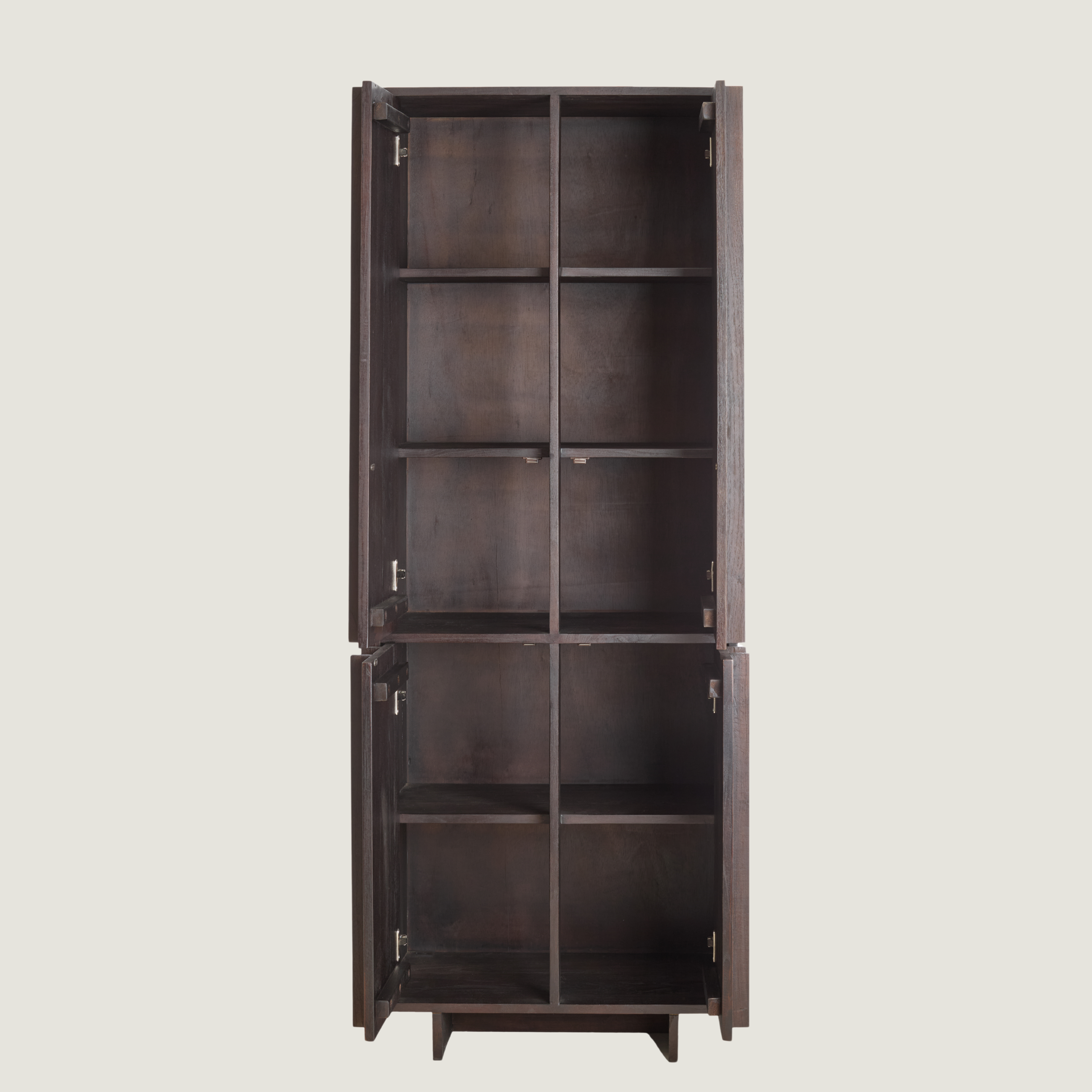 Morant - Tall Standing 4 Door Cabinet With Box Storage In Dark Wood