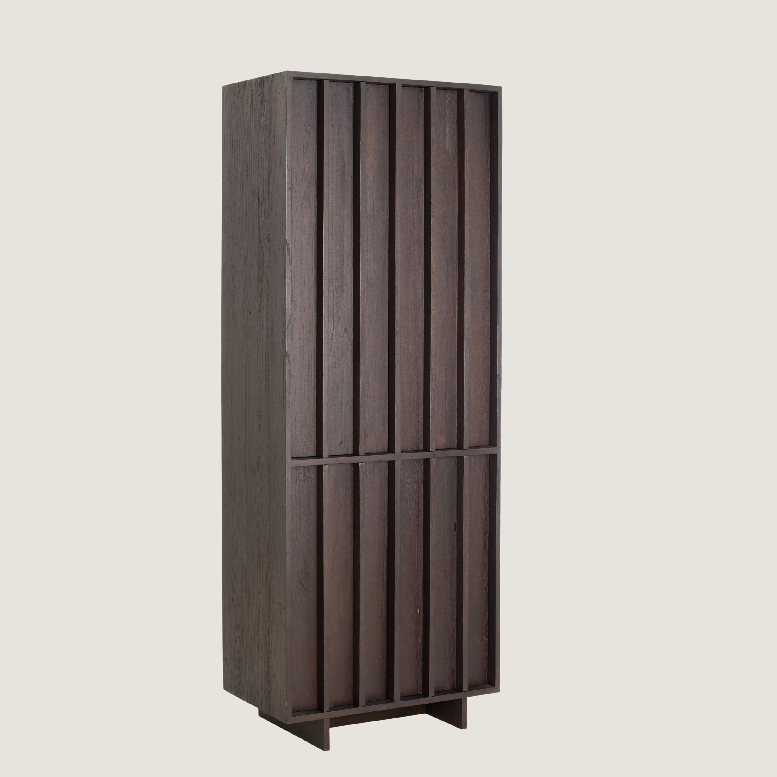 Morant - Tall Standing 4 Door Cabinet With Box Storage In Dark Wood