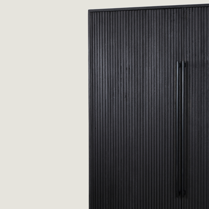 Belafonte - Wide Standing Cabinet with Shelving Black Mango Wood