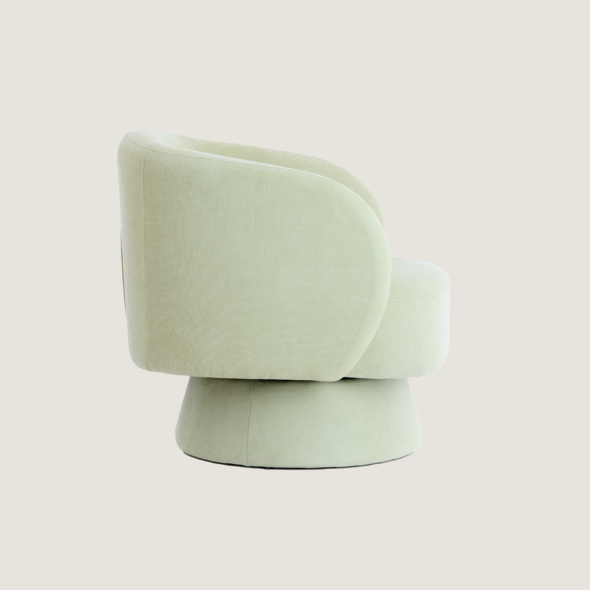 Montego - Swivel Wingback Lounge Chair in Pale Pistachio