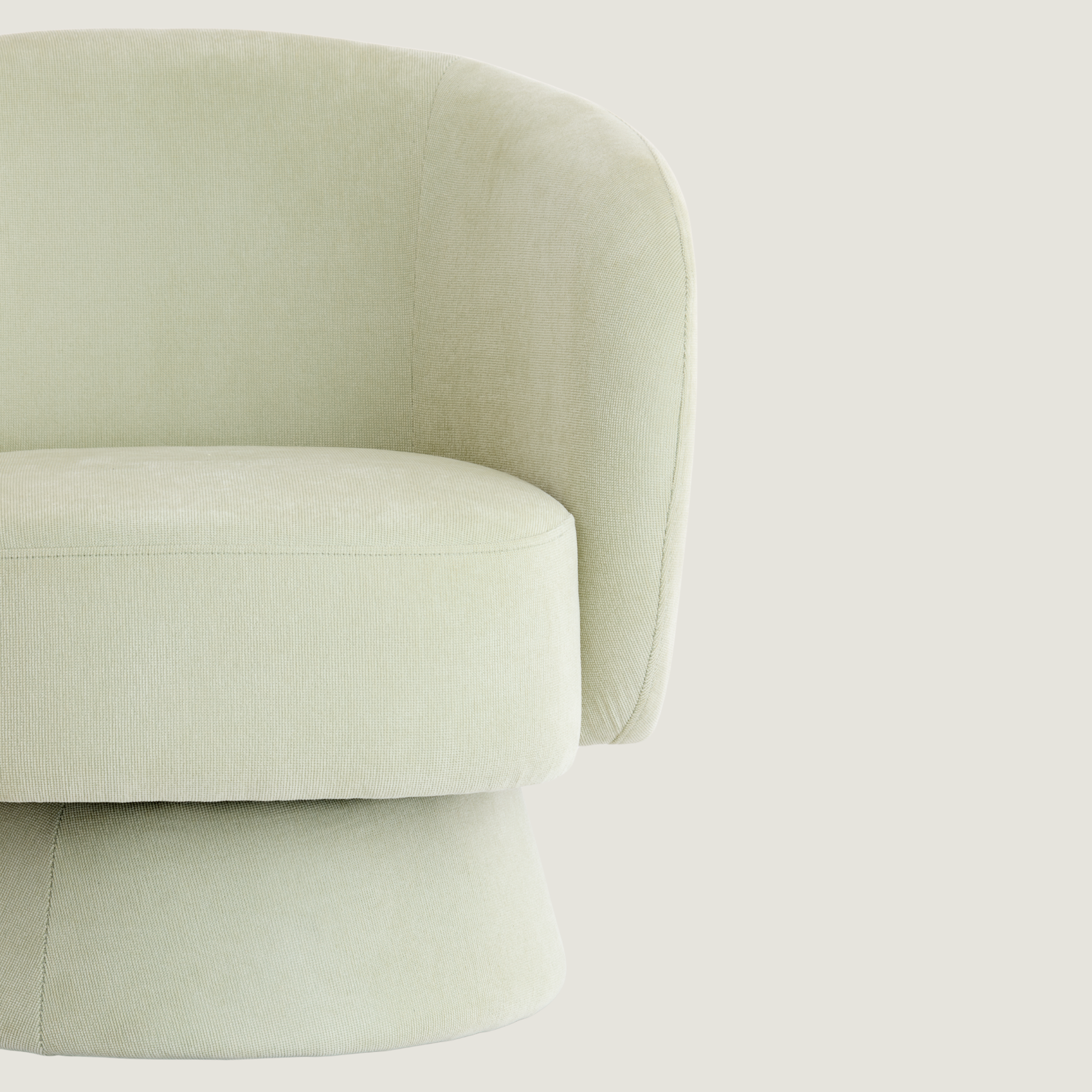Montego - Swivel Wingback Lounge Chair in Pale Pistachio