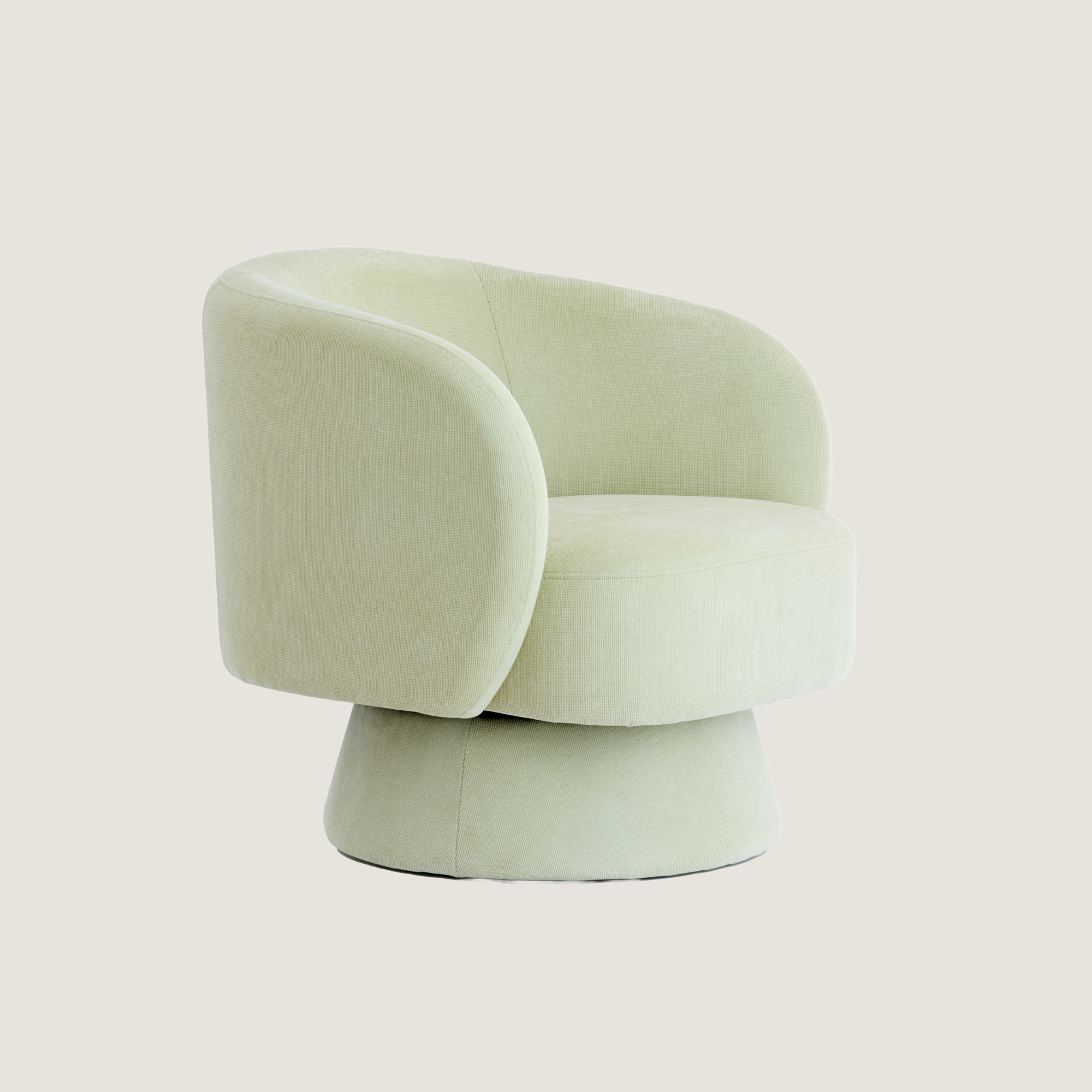 Montego - Swivel Wingback Lounge Chair in Pale Pistachio