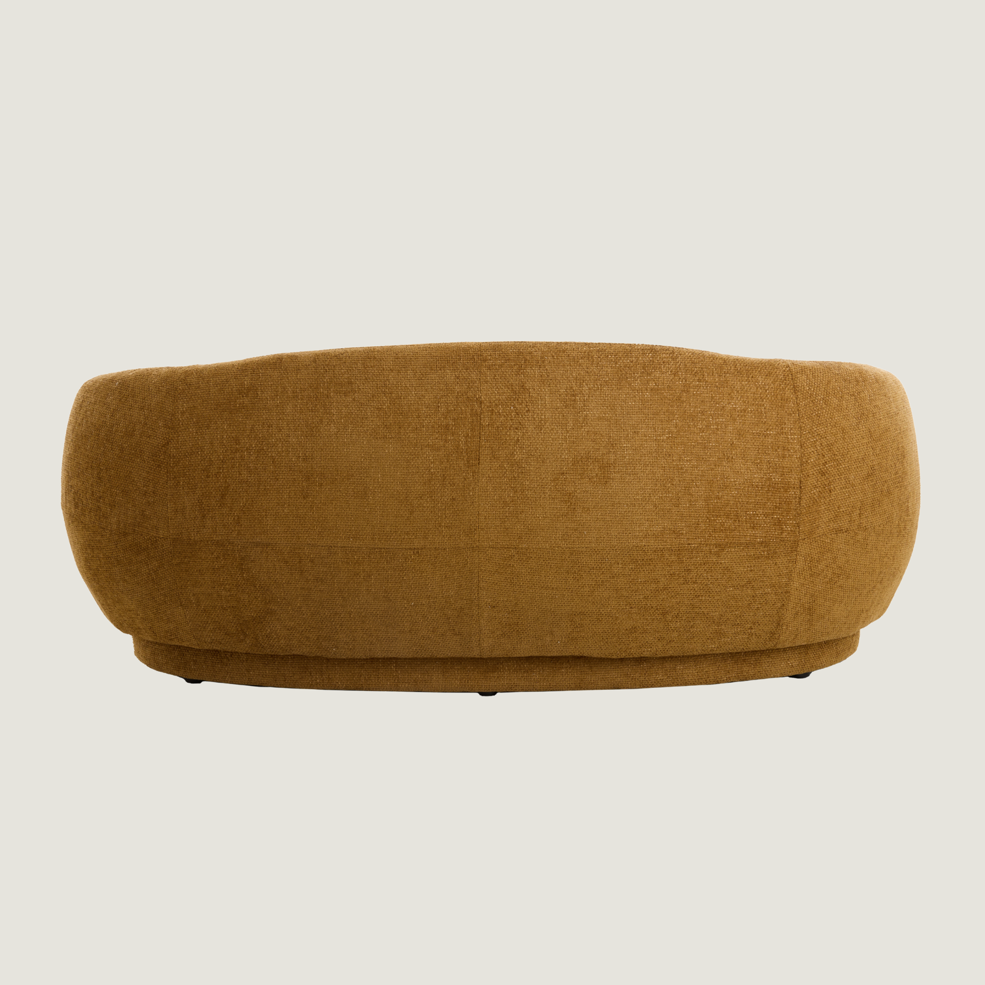 Astoria - Soft Textured Curved 2 Seater Sofa In Ocher