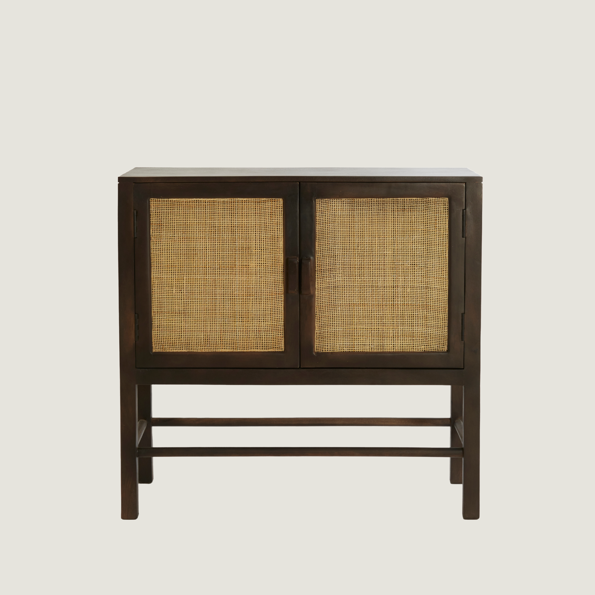 Kyoto - Dark Mango wood & Rattan Sideboard Cabinet