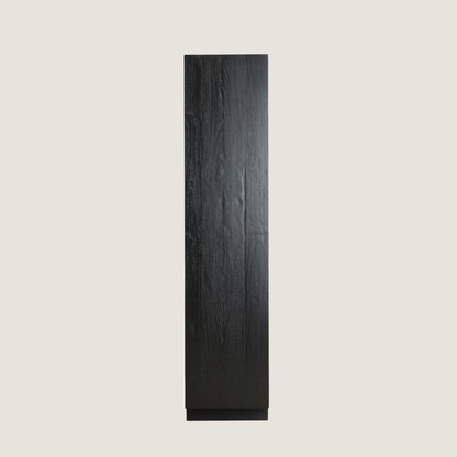Morant - Freestanding Display Cabinet with Bookshelf In Dark in Black