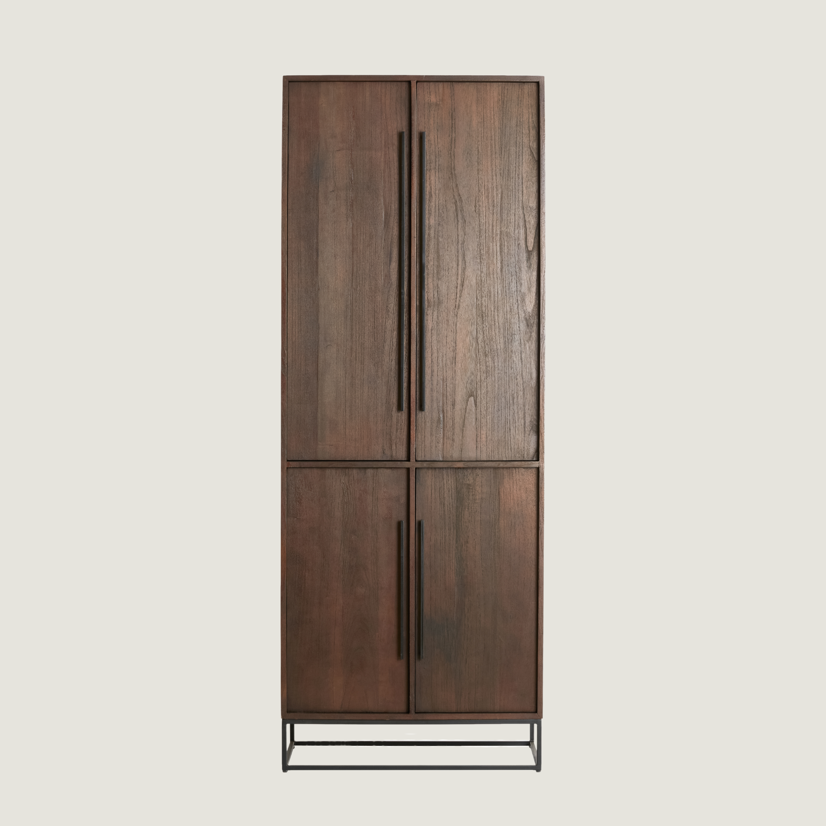 Denali - Freestanding Dark Wood 4-Door Storage Cabinet