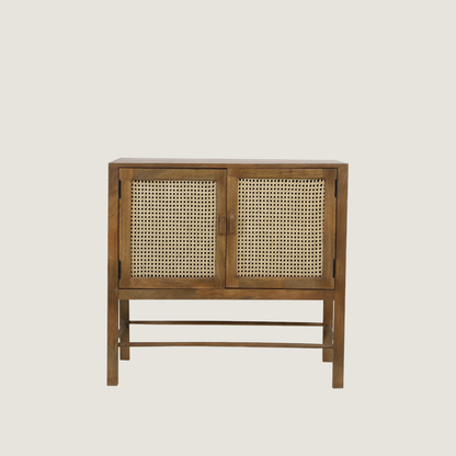 Kyoto - Light Mango wood & Rattan Sideboard Cabinet