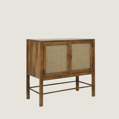 Kyoto - Light Mango wood & Rattan Sideboard Cabinet