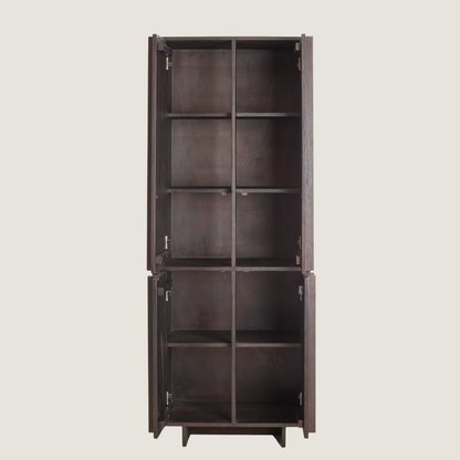 Morant - Tall Standing 4 Door Cabinet With Box Storage In Dark Wood