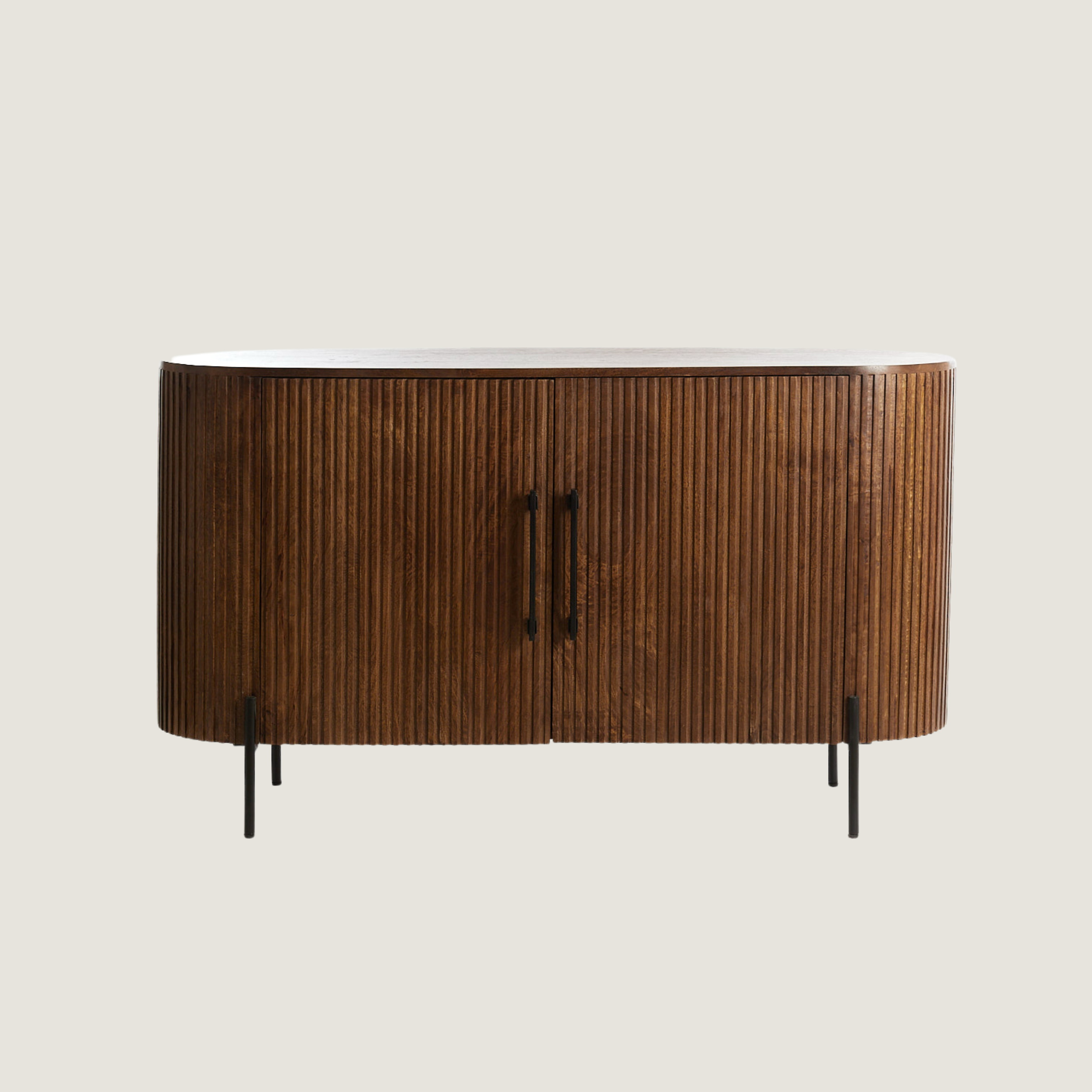 Belafonte - Dark Mango Wood Ribbed Sideboard