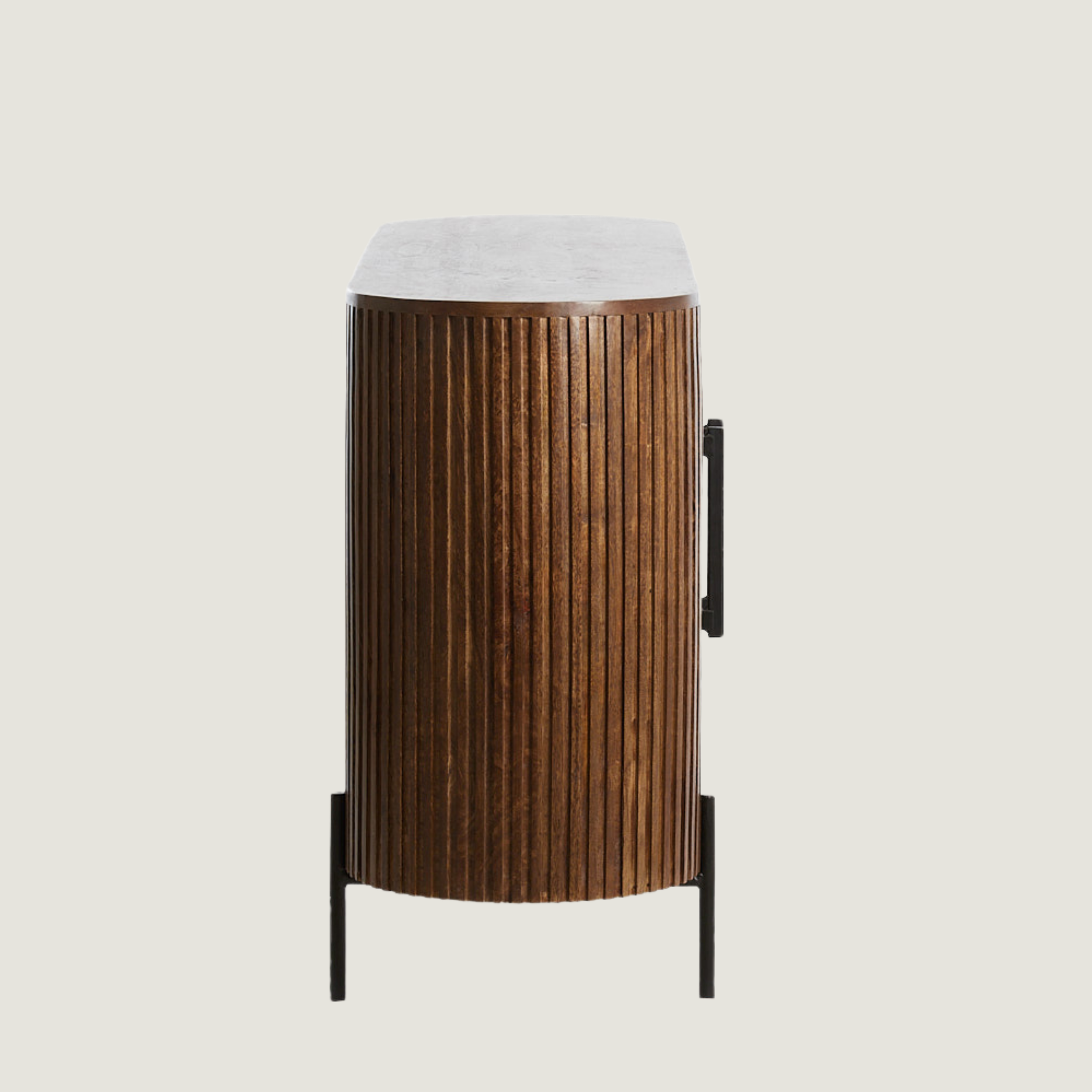 Belafonte - Dark Mango Wood Ribbed Sideboard