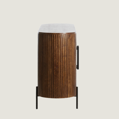 Belafonte - Dark Mango Wood Ribbed Sideboard