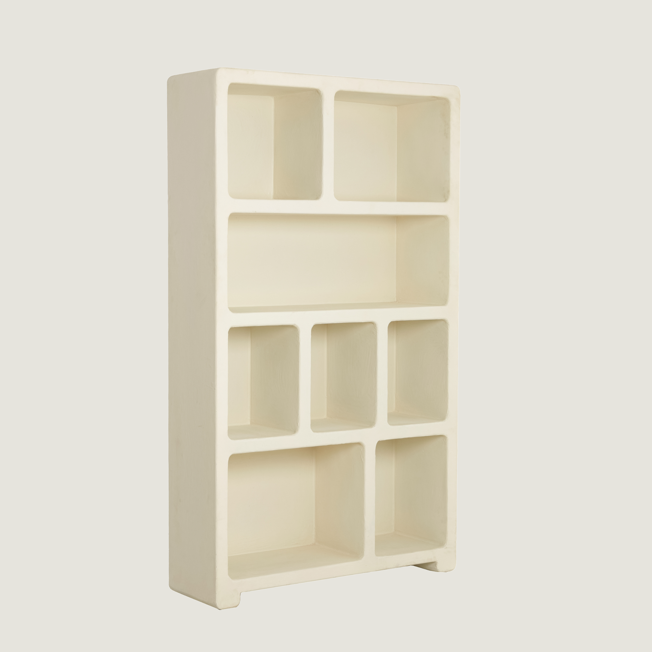 Blanca - Spacious Organic-Style Display Shelf In Beige